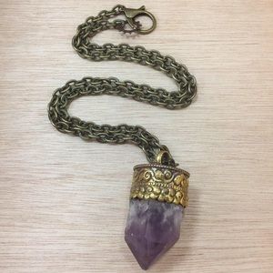 Steampunk Amethyst Crystal Necklace AlphaVariable